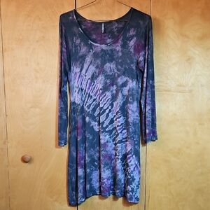 Blue Sky Tie-Dye Long Sleeve Next To New Condition Dress M